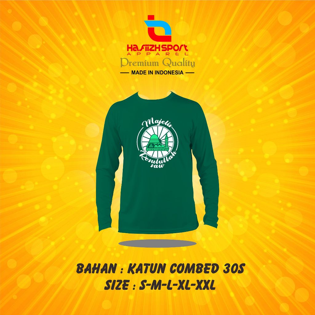 KAOS BAJU MR MAJELIS ROSULULLAH LENGAN PANJANG PREMIUM