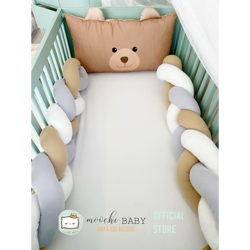 moochi Baby Bedding bayi bumper Box pinggiran ranjang pelindung crib bumper kepang