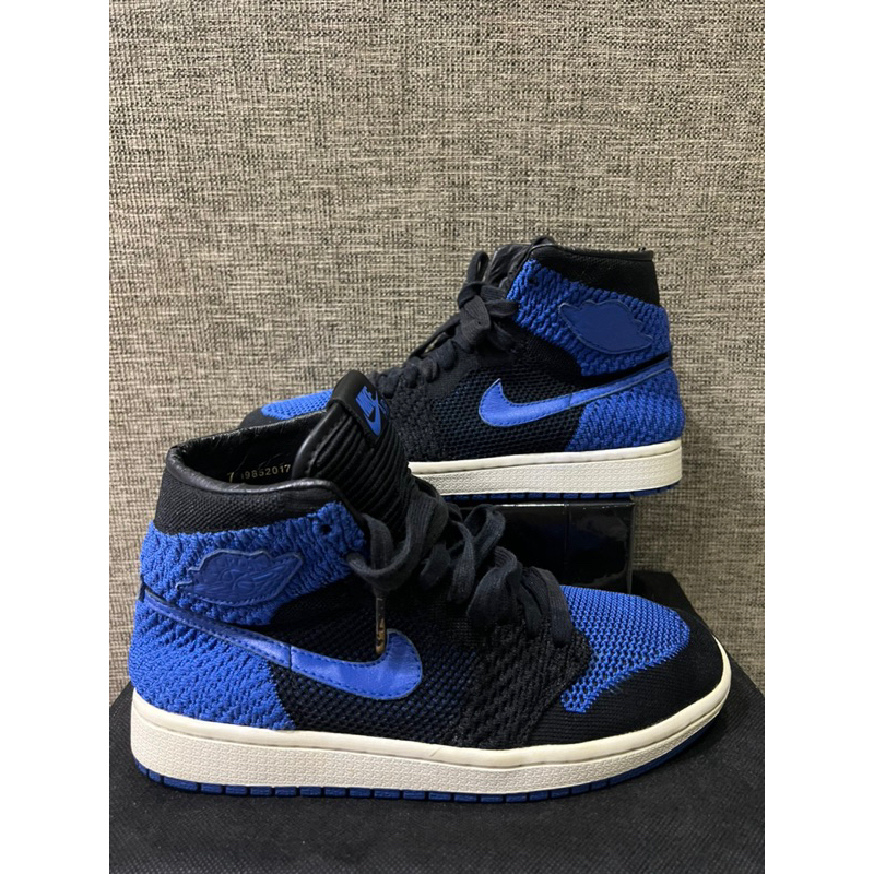sepatu jordan flyknitt biru preloved