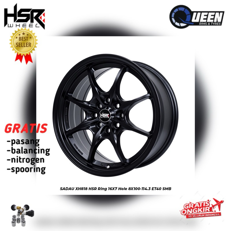 VELG RACING MODIFIKASI CE28 R16 HSR SADAU untuk mobil avanza, xenia, veloz, agya, ayla, sigra, kijan