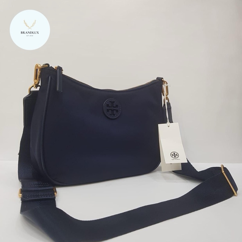 TORY BURCH TB nylon web navy convertible crossbody