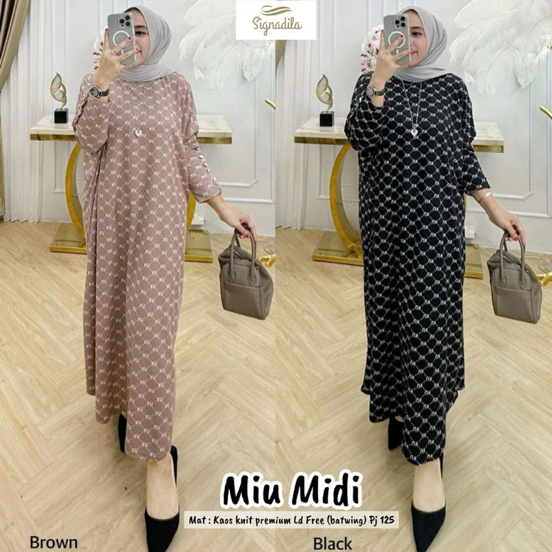 MIU MIDI BATWING KAOS KNIT PREMIUM 1712