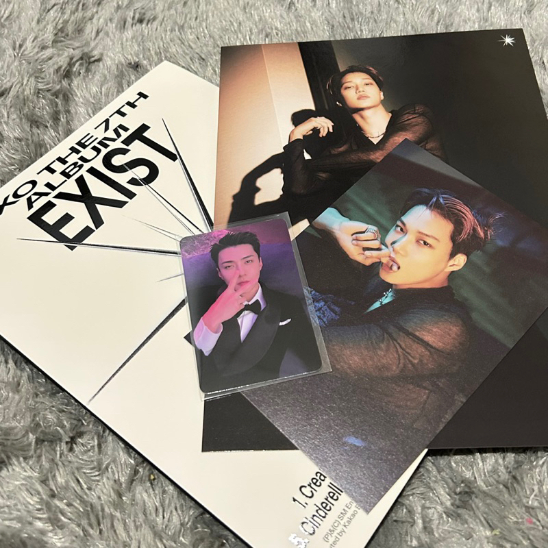 Album EXO exist Ver E unsealed Full set Sehun Kai | Sehun Photocard | Kai Postcard