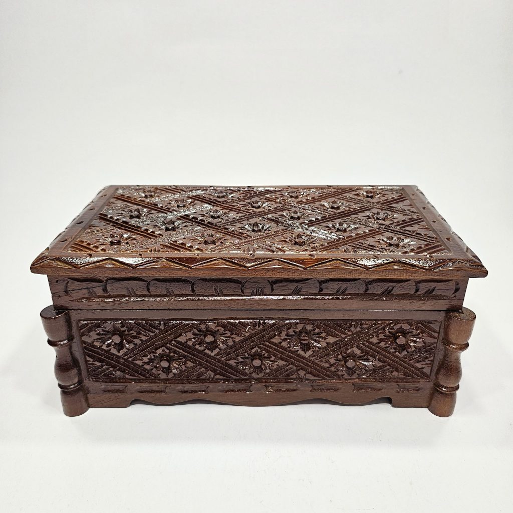 Kotak Kayu Penyimpanan Perhiasan Jati Ukir