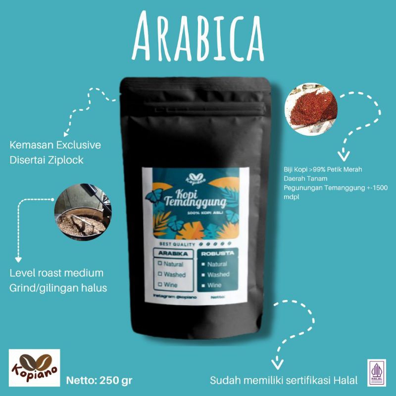 

KOPI HITAM KOPI BUBUK ARABIKA TEMANGGUNG ASLI 100% MURNI |KOPI PREMIUM|