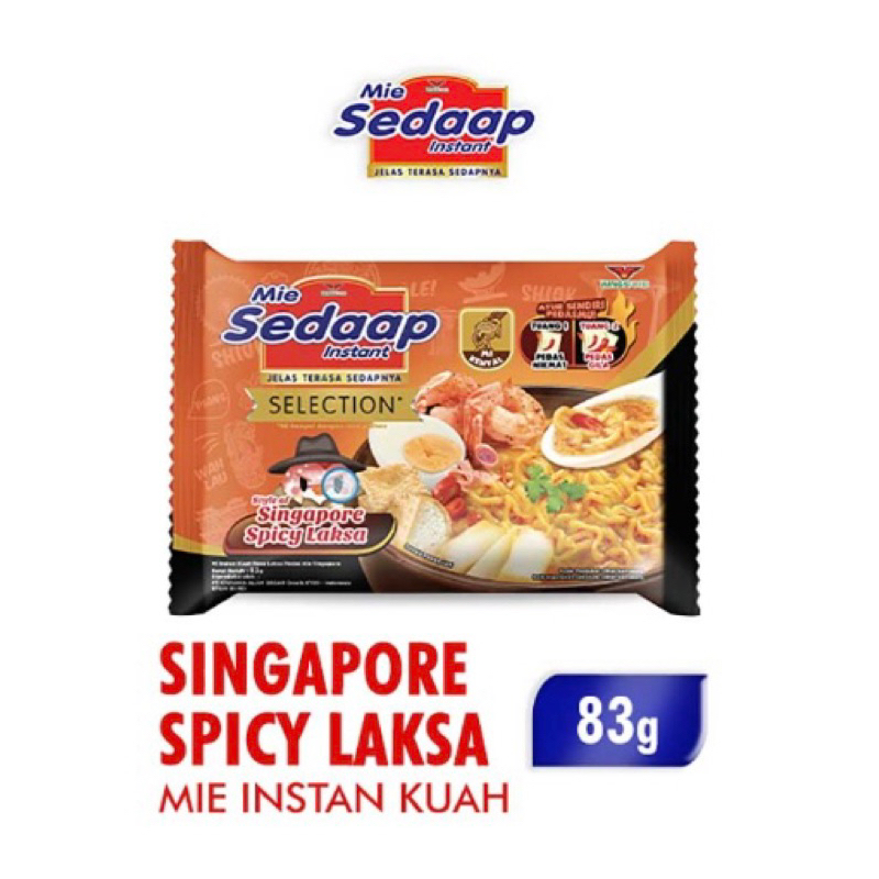 

Mie Sedaap Mi Instant Selection Singapore Spicy Laksa 83gr