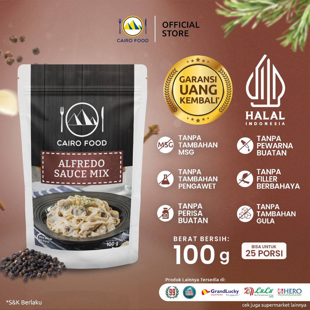 

Bumbu Alfredo Sauce Mix - Cairo Food 100 gram