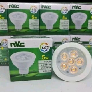 Lampu LED MR16 5 Watt 12V 3000K Warm White Nvc