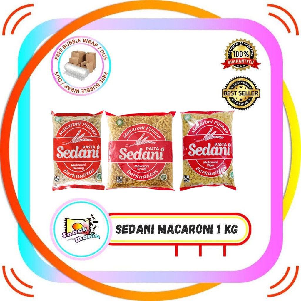 

Sedani Macaroni Pasta 1 kg Makaroni Kerang Spiral Pipa