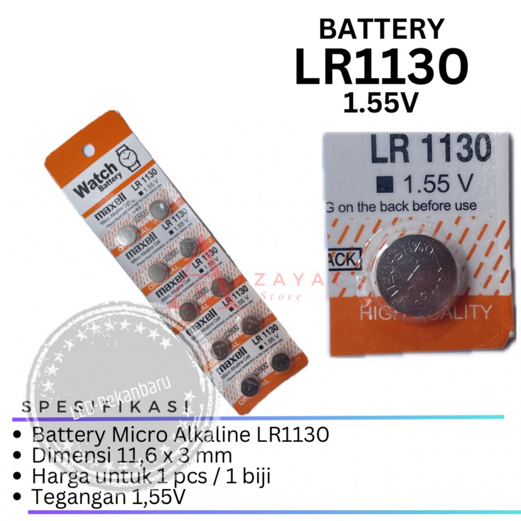 BATTERY KANCING LR1130 AG10 LR54 BATERAI BATRAI JAM BATT KALKULATOR 1.55V