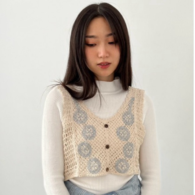 Gratia Collection - Cillo Crochet Vest | Tank Top Rajut