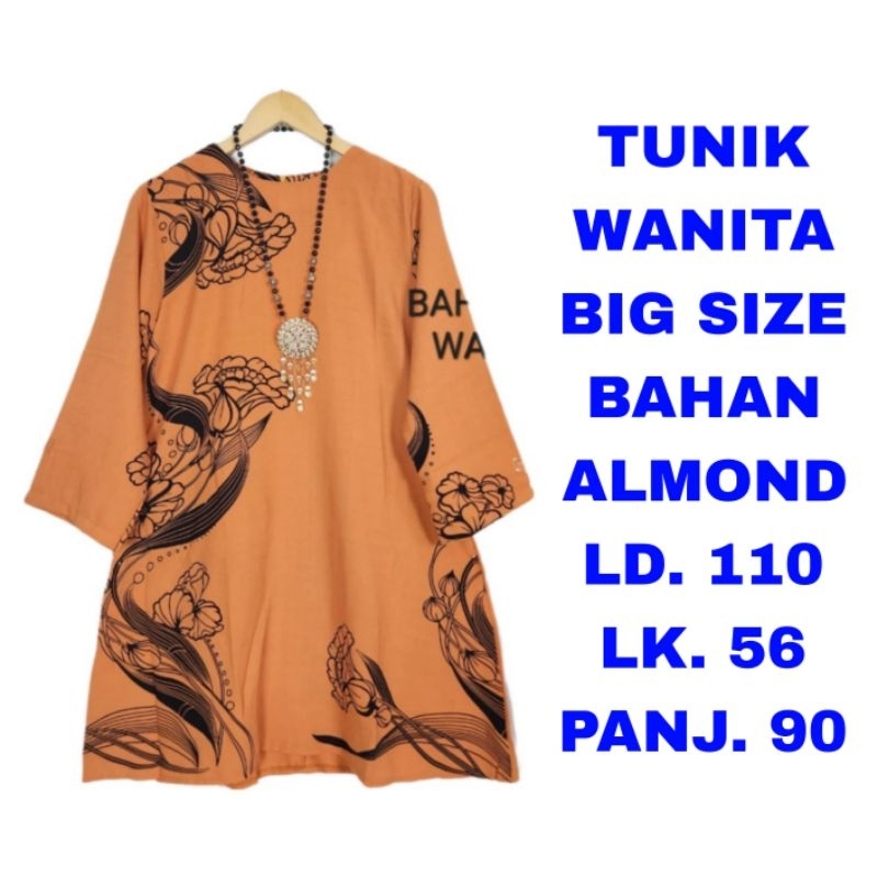 WK TUNIK WANITA BIG SIZE BAJU ATASAN MUSLIM LD. 110