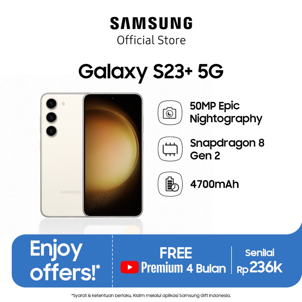 Samsung Galaxy S23+ 5G 8GB/256GB - Cream