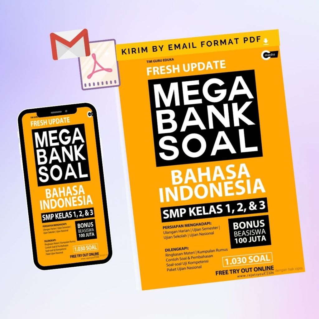 Fresh Update Mega Bank Soal Bahasa Indonesia SMP Kelas 1, 2, & 3