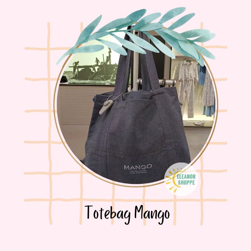 Totebag Wanita Original MANGO - Tas Kuliah Cewek Branded Murah