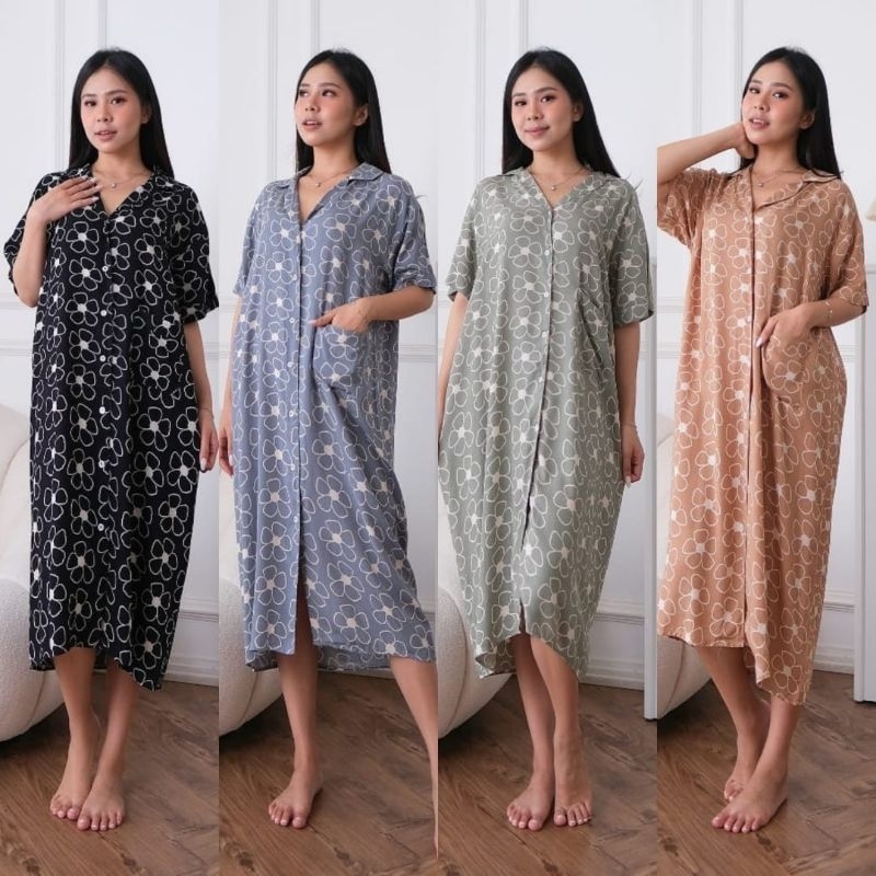 Daster Kekinian/Daster Rayon Premium/Atasan wanita Daster Selutut Kimono