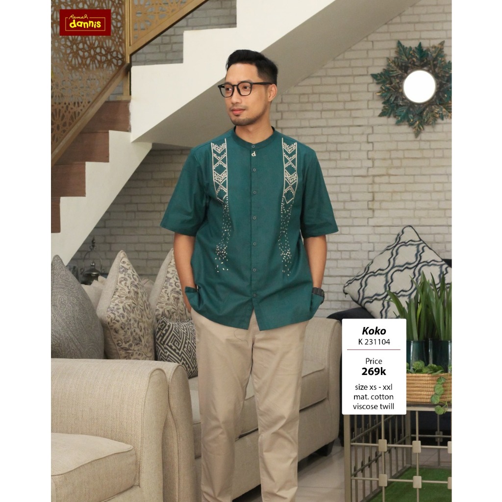 Baju Dannis Terbaru Koko Dewasa Lengan Pendek K231104 Size XXL