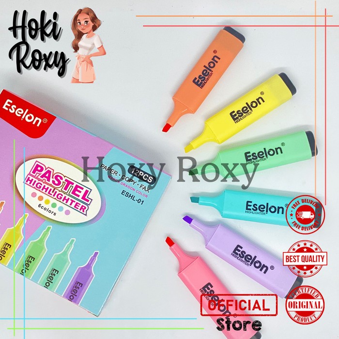 

12pcs Highlighter pastel / Highlighter / Stabilo Highlighter ESHL-01