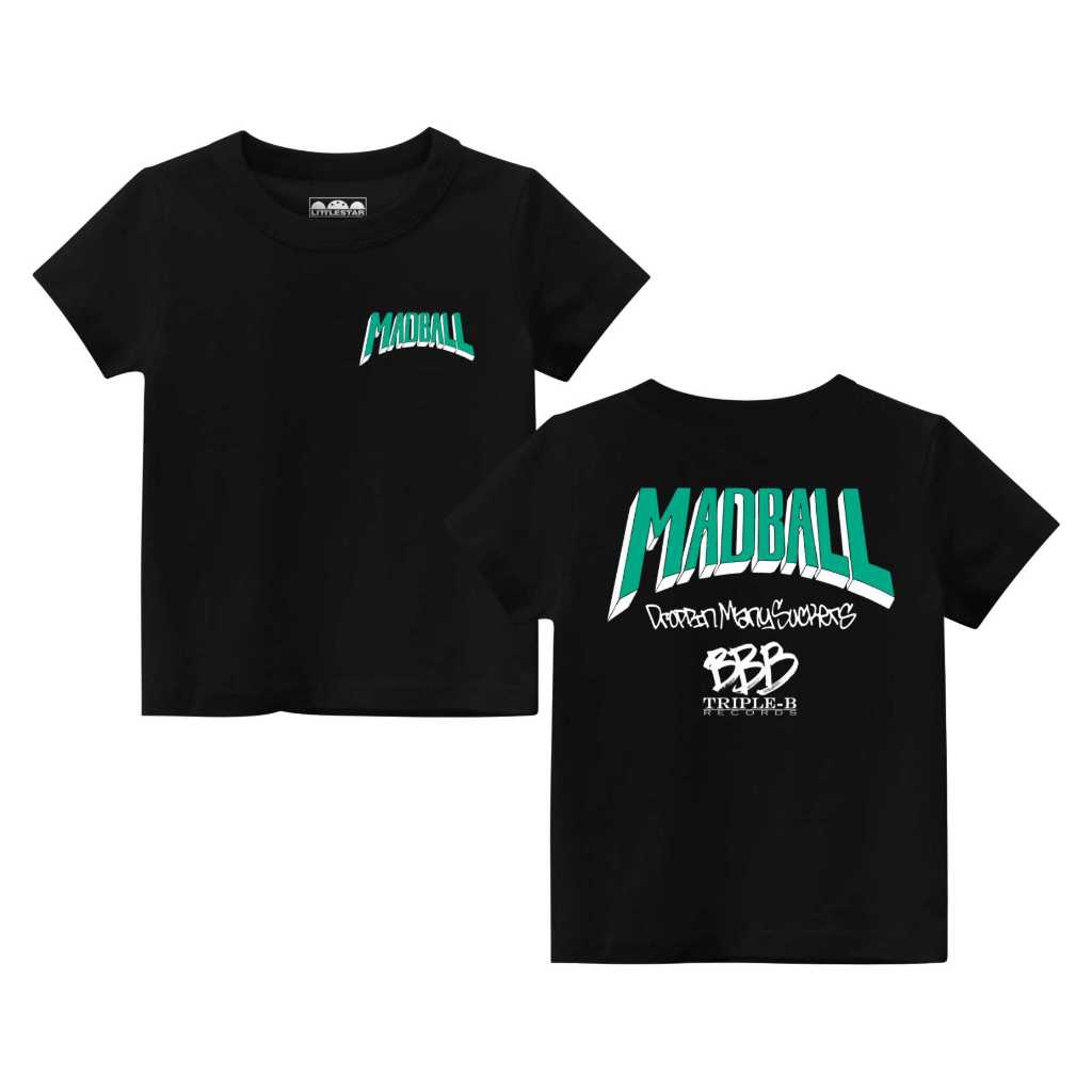Baju anak Kaos band MADBALL - Pocket Print Kaos anak laki-laki dan perempuan untuk usia 1-8 tahun