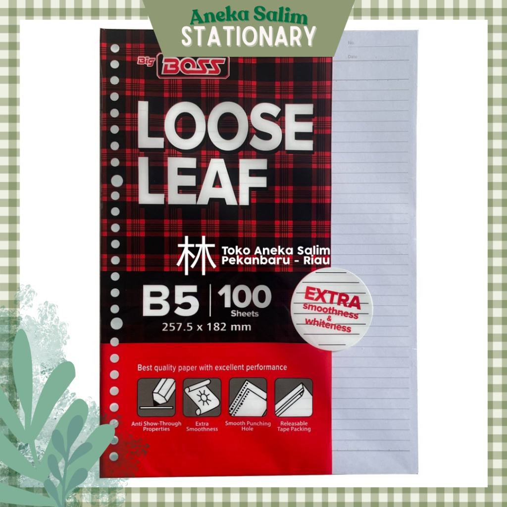 

Anekasalim - Loose Leaf Isi Kertas Binder BigBoss B5-100 BBLL 012 JK