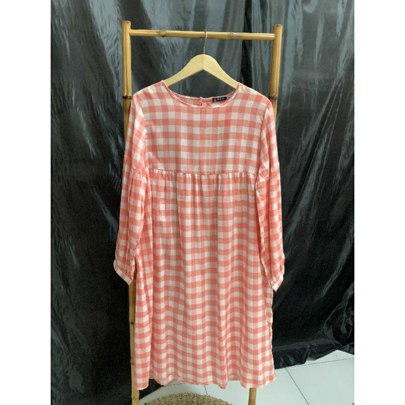 DRESS PLC KOTAK/Atasan panjang midi dress