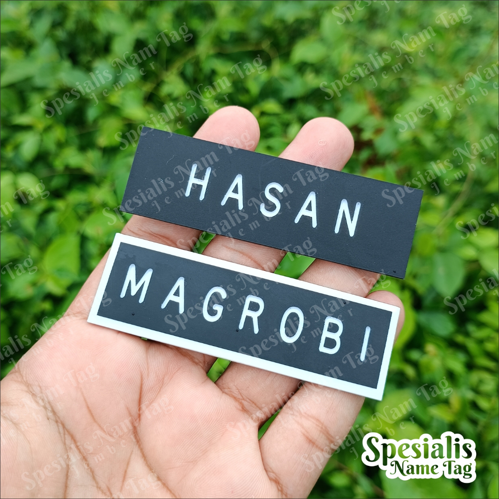 

Papan Nama Name Tag Ukir 2,5x8 cm Name Tag TNI PDU POLRI PERSIT Name Tag Full Doff Papan Nama List Putih Nama Dada PDU