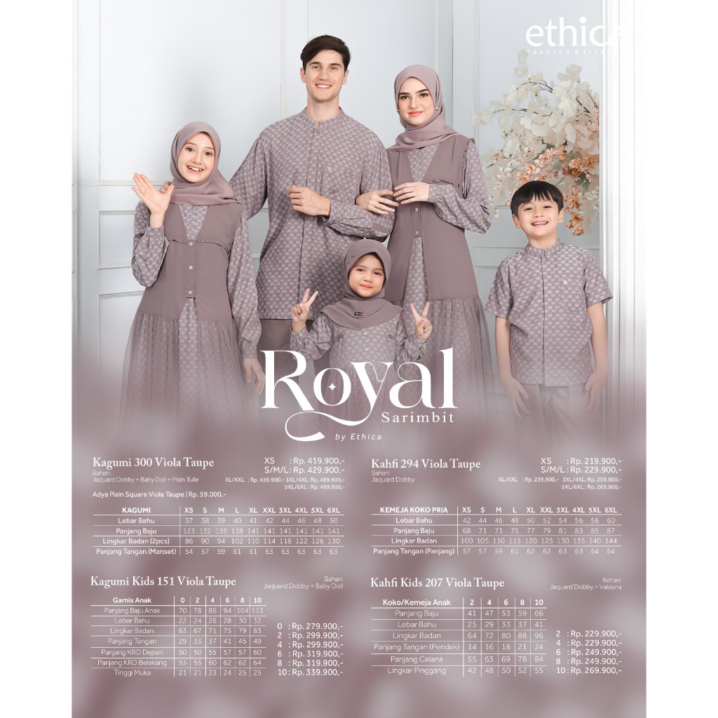 SARIMBIT ETHICA TERBARU 2024-ROYAL 02 VIOLA TAUPE