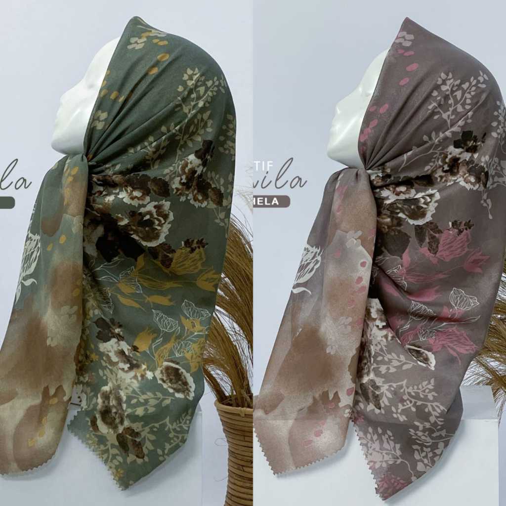 VOAL MOTIF/ COD HIJAB SEGI EMPAT VOAL MOTIF LASER CUT TERBARU MOTIF VANILA
