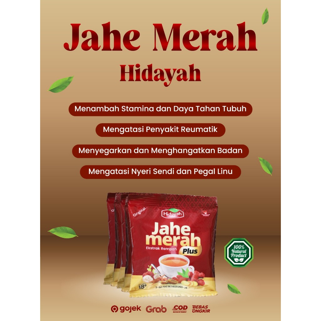 

Jahe Merah Hidayah Sachet Renceng Herbal Original 100%