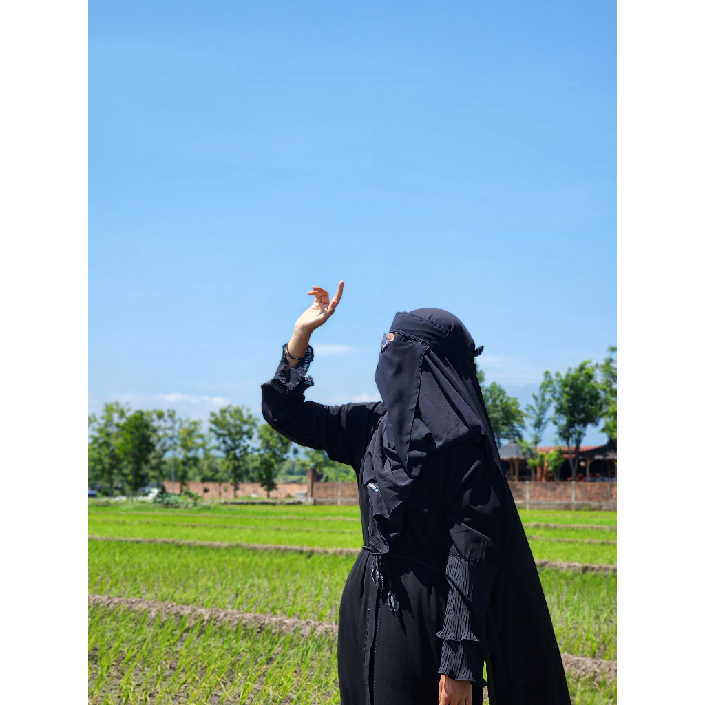 Abaya Sahara fortaleza plisket 2 layer