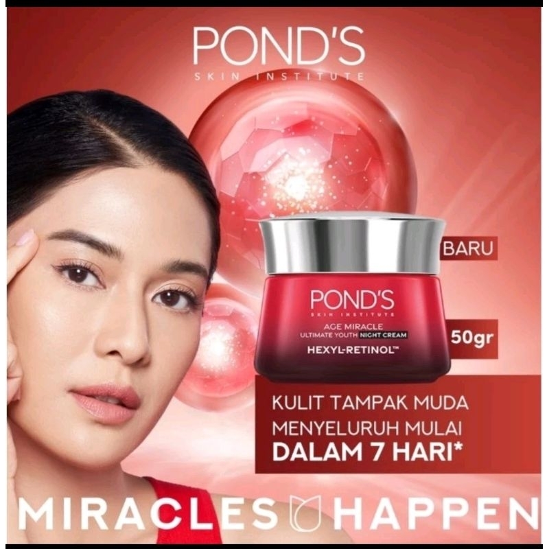 Ponds Night Cream / Ponds Age Miracle Night Cream 50 Gr