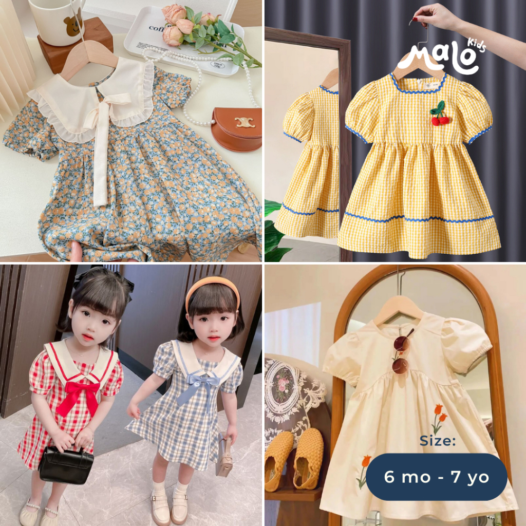 MALO KIDS - ADELIA | BAMBI | BIENE | PROCO DRESS Baju Sailor Motif Bunga Bayi Anak Perempuan Cewe Im
