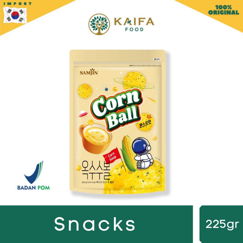 

Samjin Corn Ball Snack - Snack Jagung Khas Korea