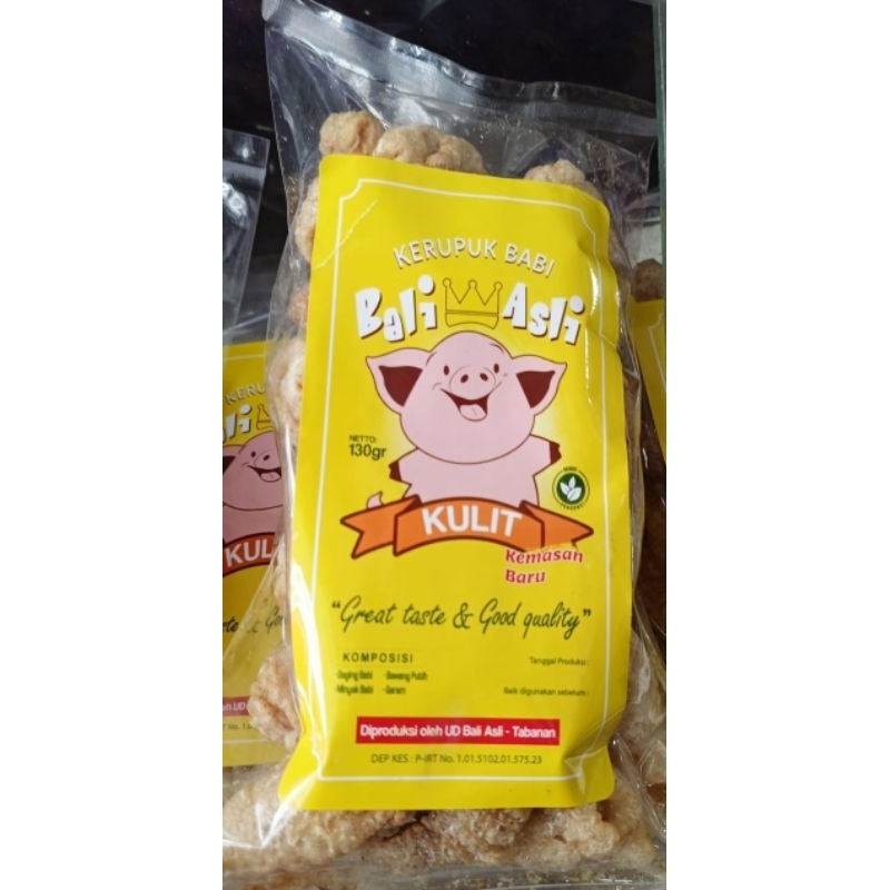 

KRUPUK RAMBAK BABI SAMCAM SAMCAN/ KULIT BALI ASLI - 130gr Free Bubblewrap