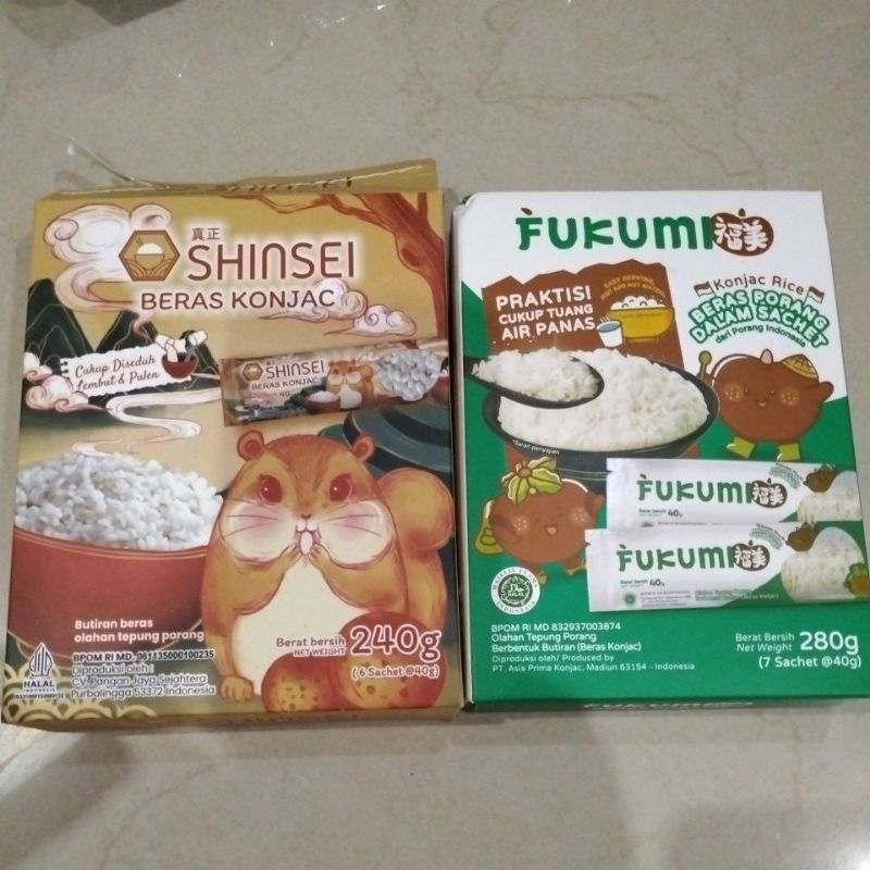 

Fukumi Beras Porang/Konjac Rice/Shinsei Konjac/Flimrice Shirataki Saset