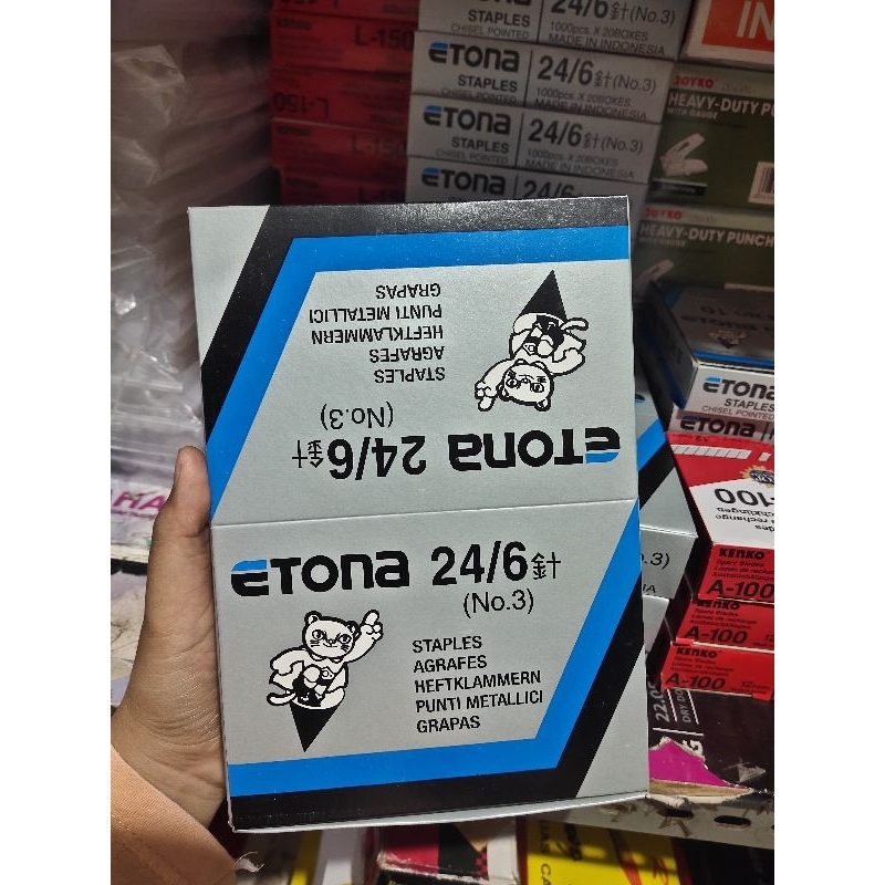 

(1 BOX) Etona Isi Staples 24/6 (No.3)