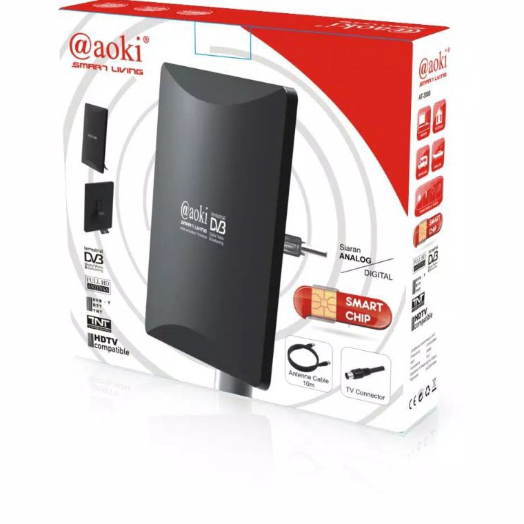 Or Antena Tv digital Aoki AT3  Antena Tv Outdoor  Indoor  Antena Tv Aoki AT 3 Digital Luar  Dalam