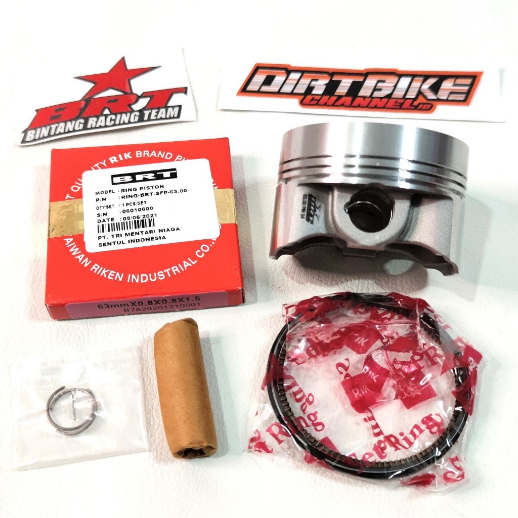 PISTON BRT 63 63mm PIN 14 SUPER FORGED FORGING KLX DTRACKER WR VARIO CRF PCX NMAX AEROX SONIC