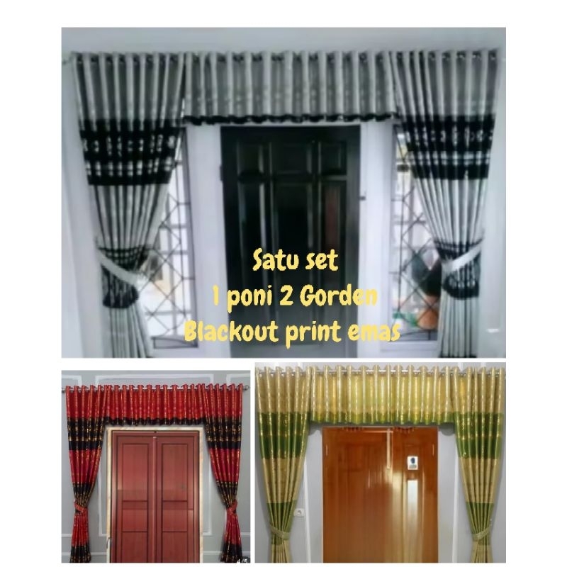 Gorden pintu tengah ruang tamu Hordeng minimalis ruang tamu Tirai ruang tamu minimalis