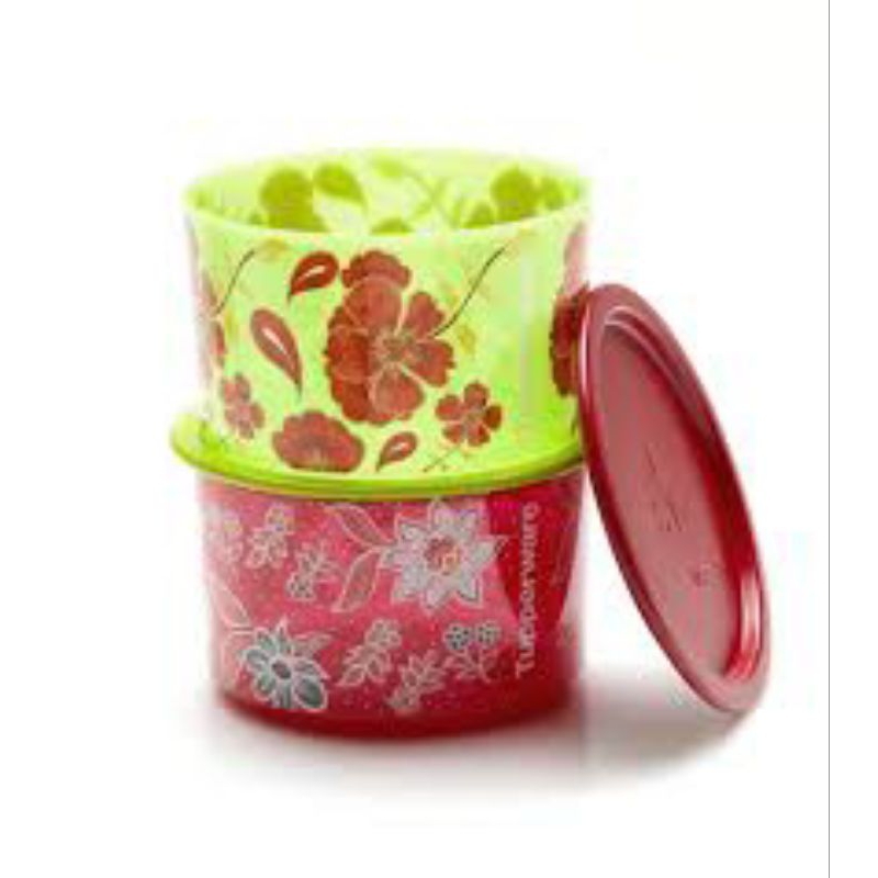 Toples/Canister batik tupperware merah