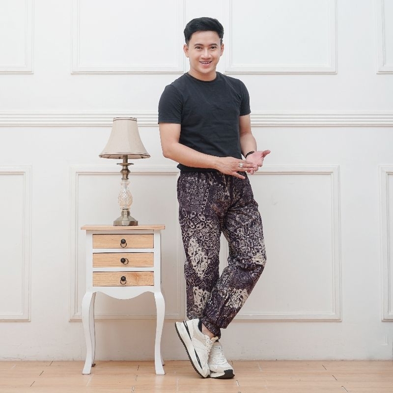 celana joger batik cap tradisional pria/wanita