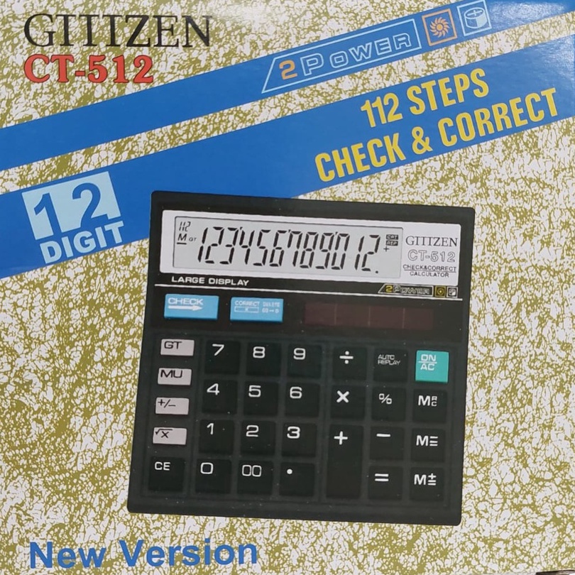 

Jual Kalkulator Calculator GTTTZEN CT512 12Digit Mirip Citizen 512 GTTTZEN NEW KALKULATOR