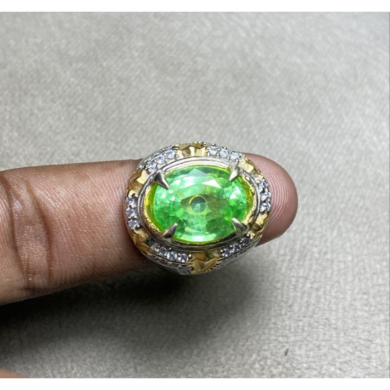 cincin batu chatam zamrud colombia batu catam hijau skala mohs 8