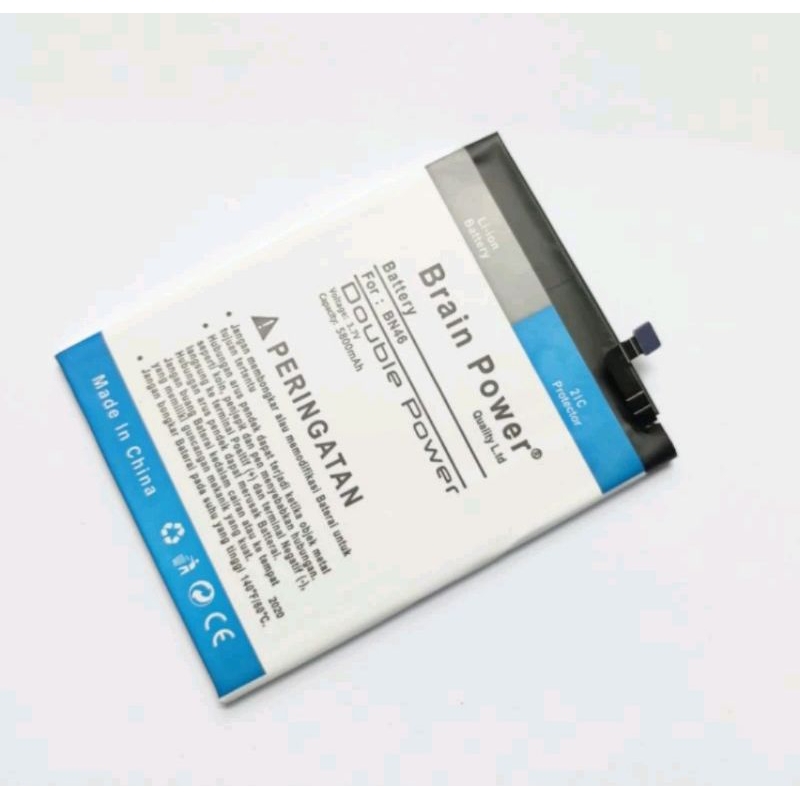 Baterai Batre Double Power BN46 Redmi Note 6 / redmi 7 / Redmi Note 8 Batre Xioami Redmi Brain Power