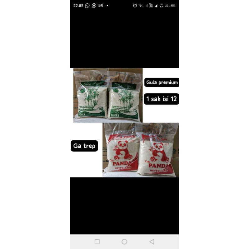 

gula pasir cap panda 1kg (harga satuan)