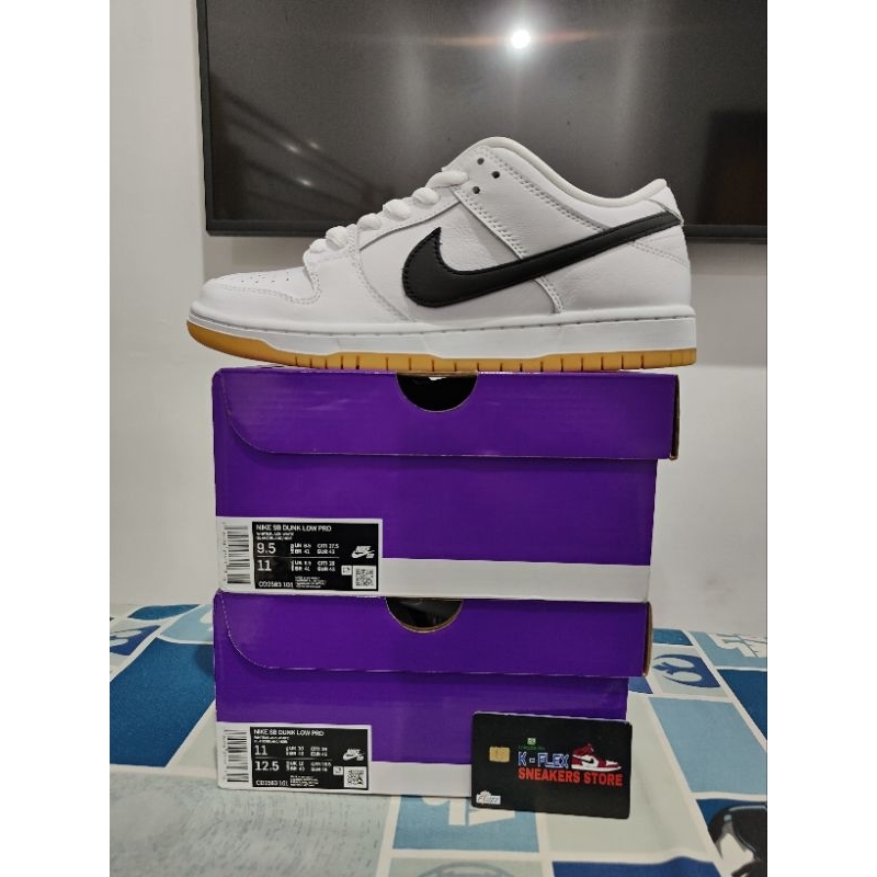 SB Dunk Low White Gum