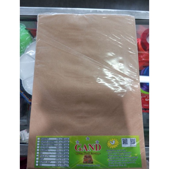 

Jaman Now Amplop Coklat polos Folio Gand 1pak1pcs 37