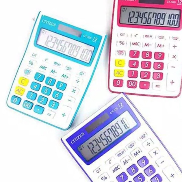 

Ready KALKULATOR CITIZEN CT 52 WARNA 12 DIGIT CHECK CORRECT MANIS COLOUR CALCULATOR