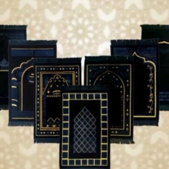 Sajadah Turkey Tebal Hitam  Sajadah Turki Hitam  Sajadah Besar Hitam