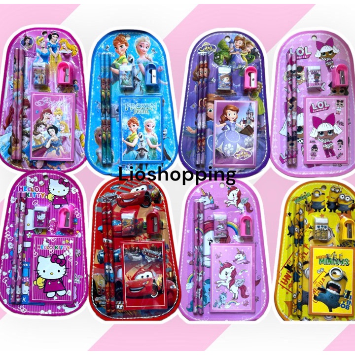 

Harga Promo set stationery karakter paket alat tulis cocok untuk souvenir atau hadiah ulang tahun anak set alat tulis paket ulang tahun birthday anak study set stationery alat tulis karakter kartun 8in1 5in1 minions sofia spiderman frozen unicorn